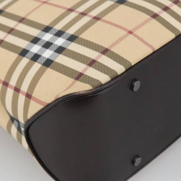 BURBERRY Nova Check Hand Bag PVC Beige Auth 103797 - Picture 16 of 16